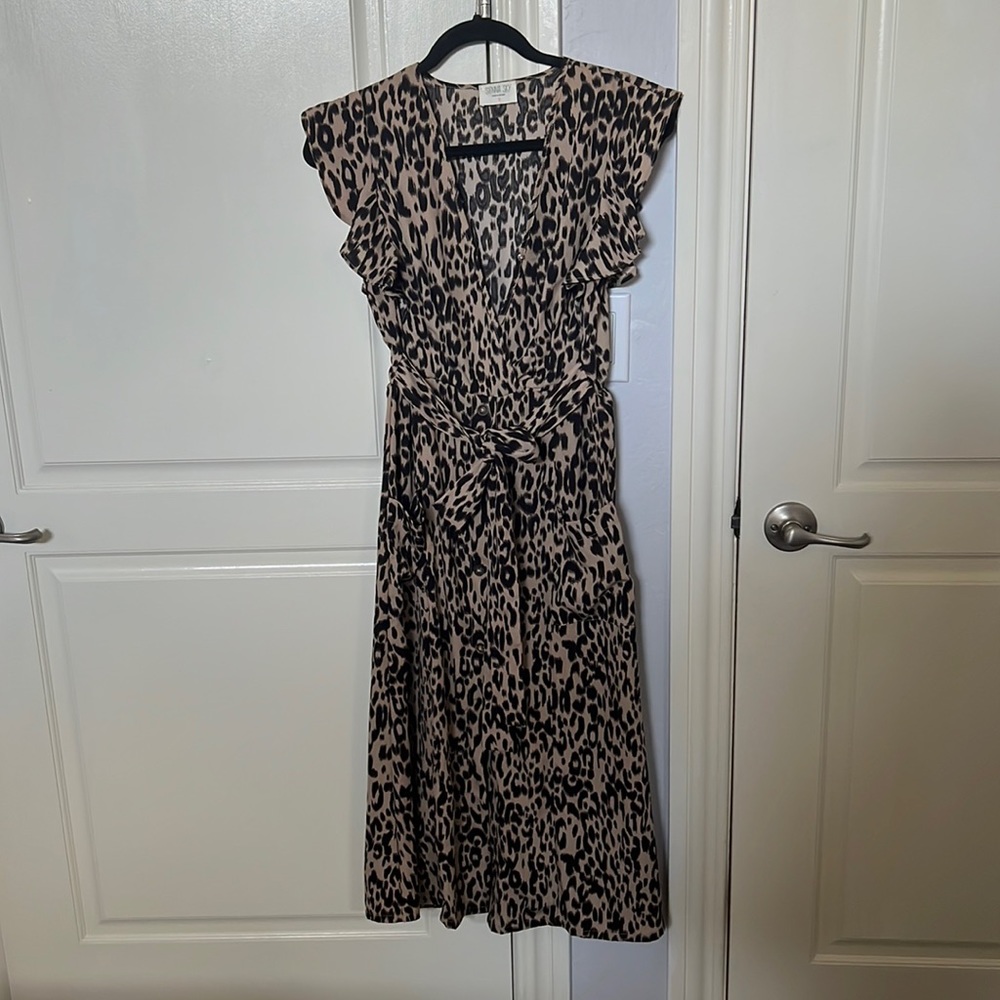 Cheetah Print Midi Dress